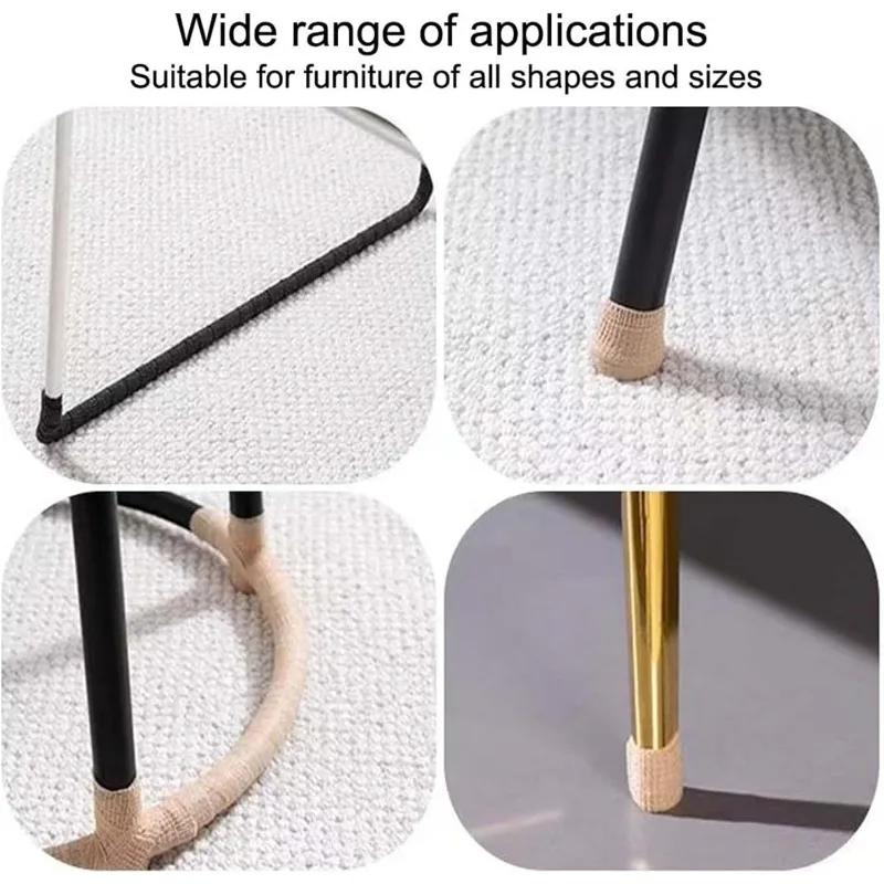 Self Adhesive Table Chair Leg Covers Belt Anti-Slip Furniture Foot Pad Strip Wrapping Shock Absorber Silent Floor Protector