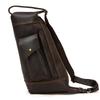 Retro Big Leather Chest Bag For Sports Hiking Biking Crossbody Bags Crazy Horse Leather Men Male Chest Packs Single Shoulder Bag