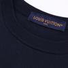 Louis Vuitton Schwarzes HRN42W Signature Kurzarm-Rundhals-Top M NavyUsed