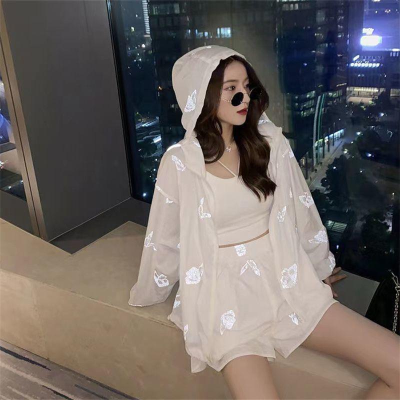Sanya Beach Fairy Vacation Set: Women's Petite Sporty Casual Sun Protection Outfit