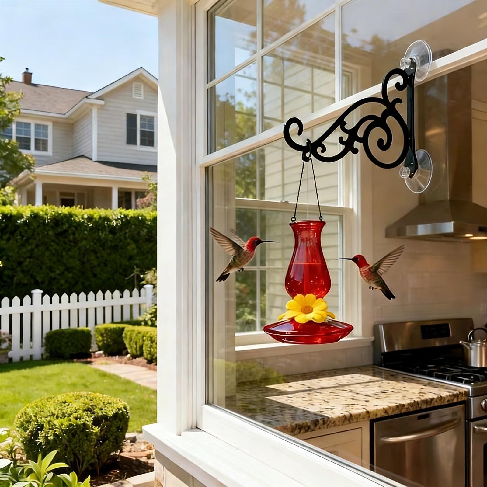 

Humming Bird Feeder Hanger Suction Cup Bracket Stand Window Bird Feeder Hook For Balcony Garden Deck Railing Fence Water Drinker China Mainland