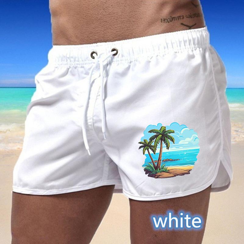 BBK-83 Summer New Men's Quick-Drying Swim Trunks Sports Pants Swimwear Beach Shorts Jogging Shorts Sports Creative Basketball Print