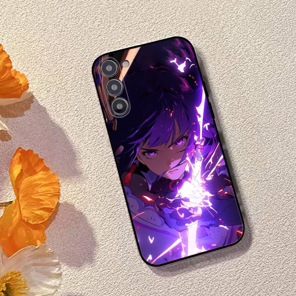 R-Raiden Shogun Game Genshin Impact Phone Case Silicone Soft For Samsung Galaxy A73,A72,A71,A70,A53,A52,A51