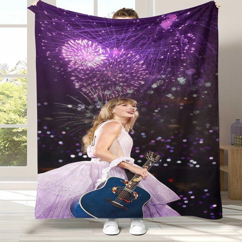Famous T-Taylor Singer Singer Flannel Blanket,Ultra Soft Warm Plush Throw for Home Bedroom Bed Sofa Cover Office Camping Picnic