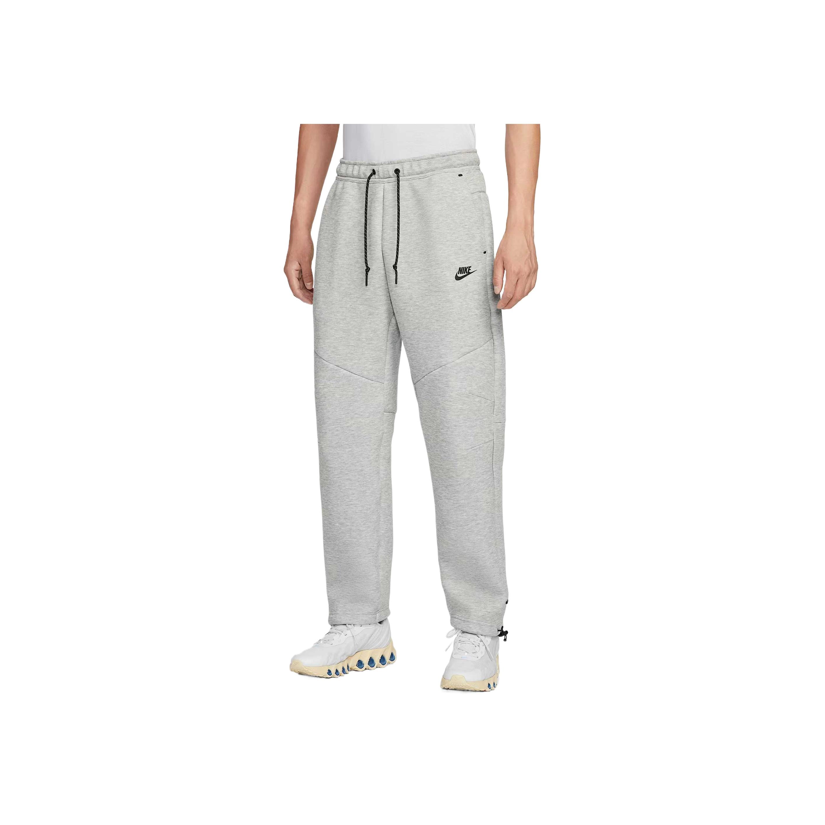 Nike Men's Dark/Gray/Black Tech Simple Comfortable Solid Color Skin-Friendly Knitted Sports Pants Bottoms - Im0698-063 Cm