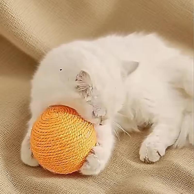 Large Paper Rope Cat Ball Toy Crinkle Sound Durable Chew Molar Toy For Cats Self Playing Boredom Relief Interactive Pet Supplies