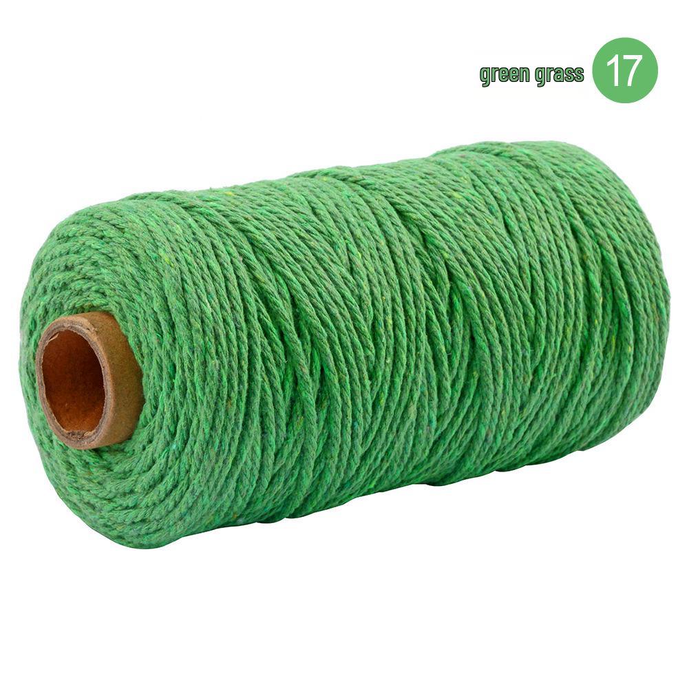 3mm Single-Color Cotton Rope for DIY Weaving - 2mm Thick Tapestry and Binding Thread