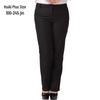 Plus Size Women's Black Suit Pants - 200 Jin Capacity, Professional Trousers for Curvy Figures