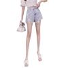 New Summer Women's High Waist Slimming Fashion Craft Diamond Tassel Chain Denim Shorts