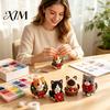 Festliches Feiertagsgeschenk 3D Perlen-Bastelset, Lebensechtes Weihnachtstier-Perlenbastelset, Partygeschenk Handgemachtes Einfaches Stickset für Kinder und Erwachsene Katze