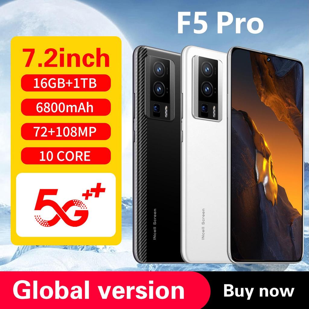 F5 Pro Mobile Phone: 16GB RAM, 1TB Storage, 4G, Center Hole Display, Supports Dropshipping
