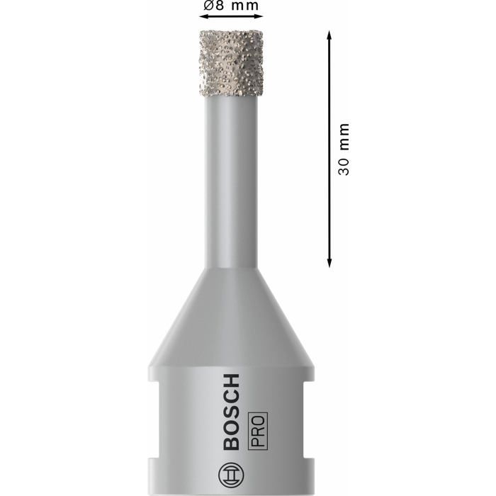 Scie trépan diamantée - Bosch - Dry Speed - 8 mm - 30 mm - Perçage à sec rapide