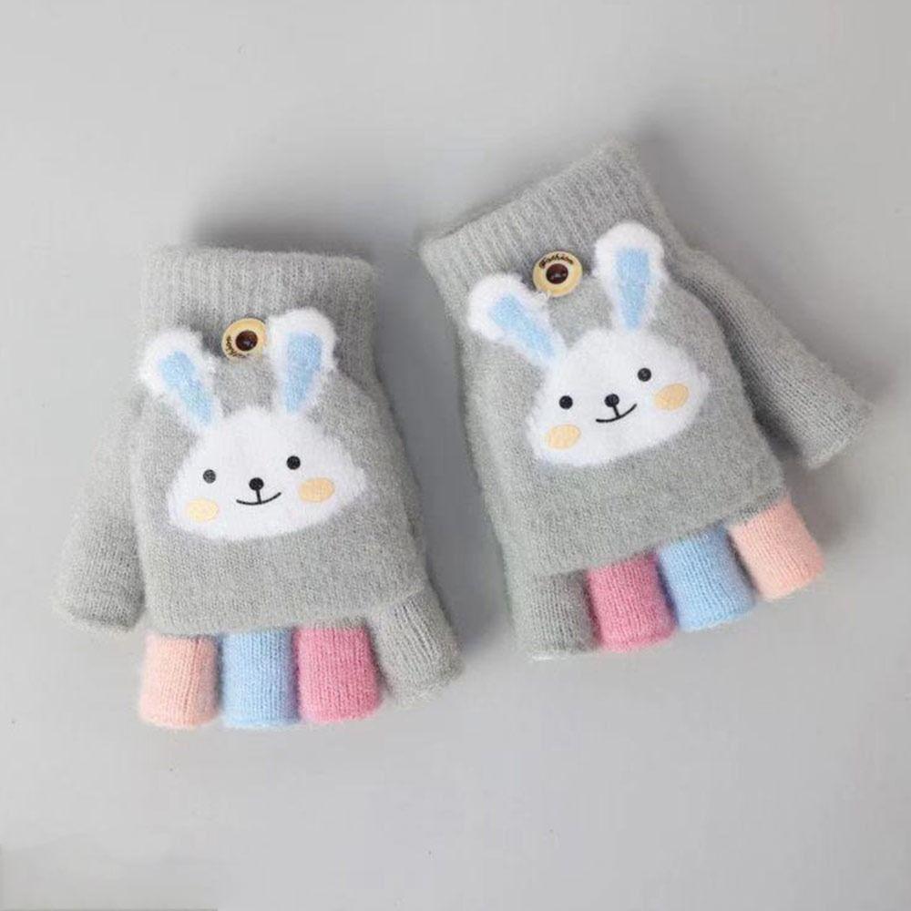 Winter Children Soft Cute Knitted Mittens Kids Gloves Thick Warm