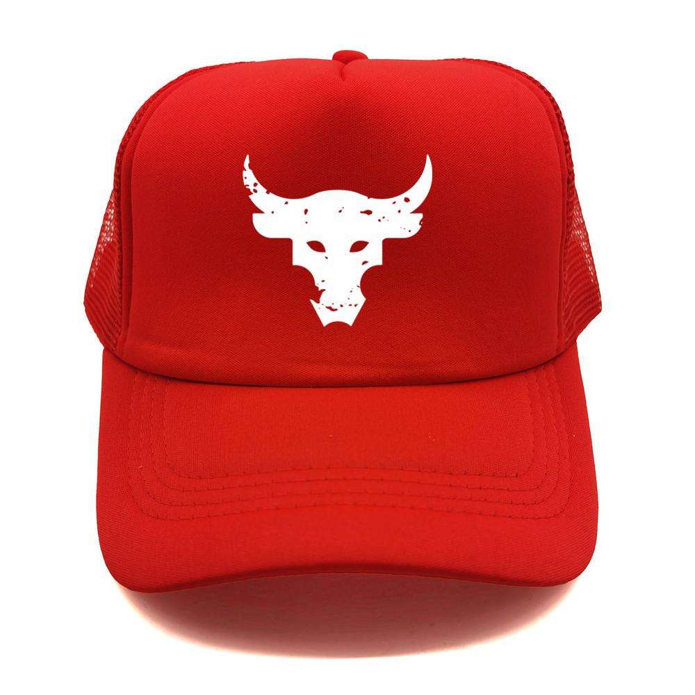 Dwayne Johnson Brahma Bull Tattoo Trucker Cap Unisex Baseball Caps Cool Summer Mesh Net Dwayne Johnson Hat Snapback Hats MZ