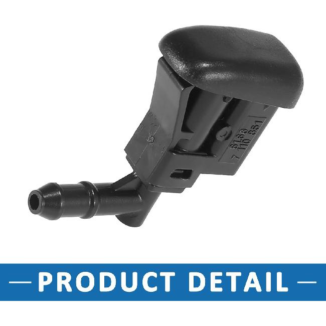 Windshield Washer Nozzle Kit 61667056732 Wiper Wash Spray Jet for BMW 323ti 1999-2000 Plastic (Set of 2)