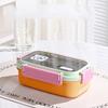 JUSTINLAU Lunch Box for Kids Girl Stainless Steel Bento Box Portable 2 Grid Sandwich Snack Food Box Special Canteen Food Storage
