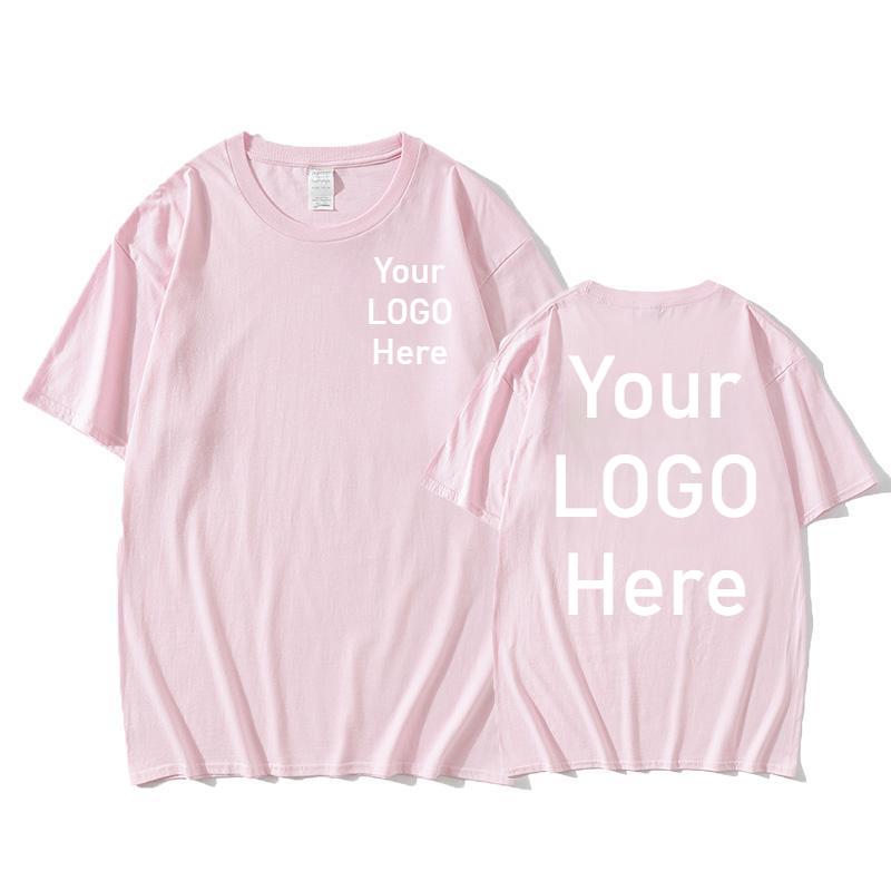 Bedrucken Sie Ihr Foto auf der Vorder- und Rückseite. Gestalten Sie Ihr Design. Kurzarm-T-Shirt aus 100 % Baumwolle für Männer und Frauen.