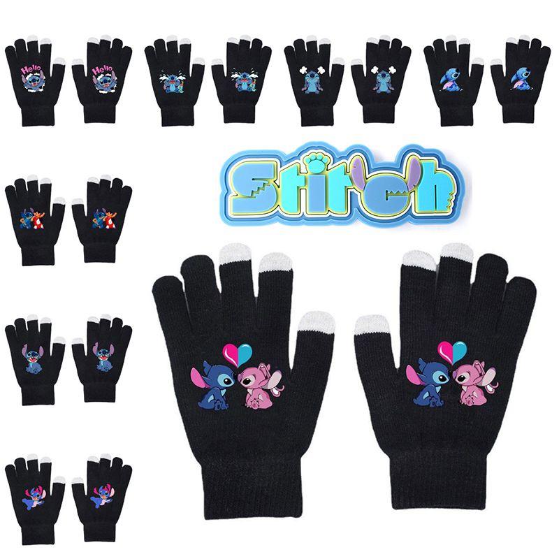 Lilo Stitch Winter Warm Knitted All Finger Gloves
