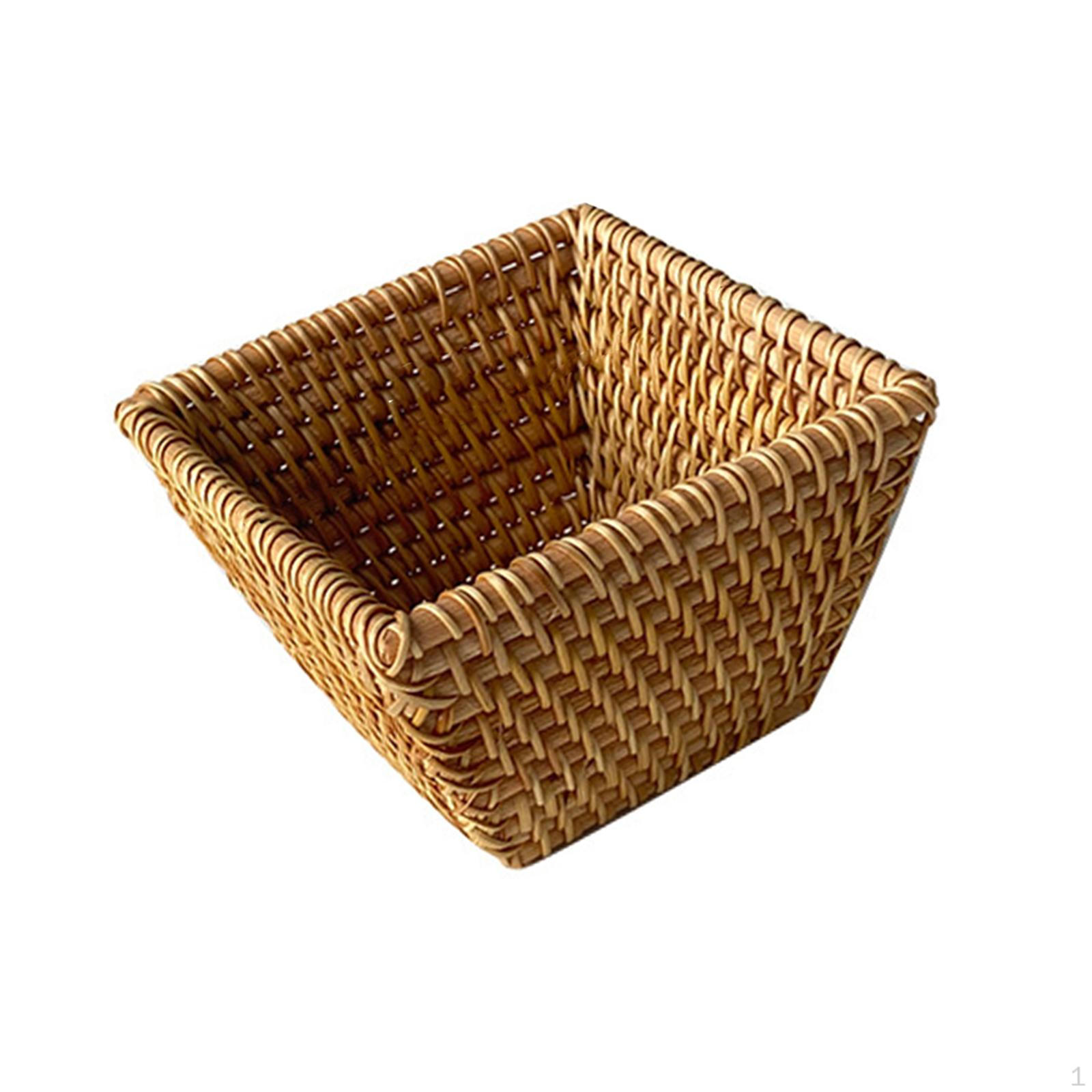 

Кошик з ротанга Піднос для їжі Сервіровка Кошики для зберігання Плетена миска для фруктів Сніданок Style B
