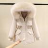 2023 winter new slim-fitting small Parker tooling cotton women's short fashion velvet thickened Parker cotton clothes