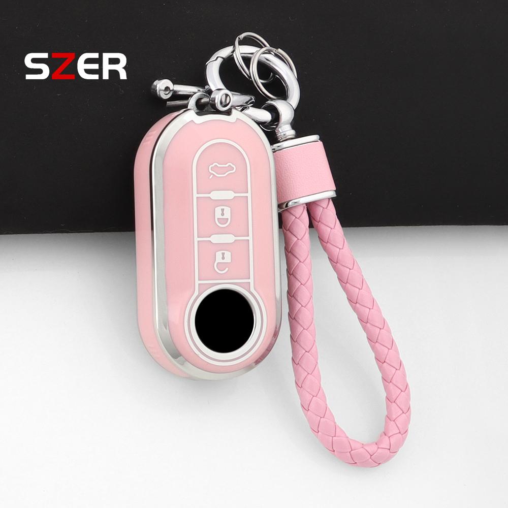New Tpu Car Key Case Cover For Fiat 500 Ducato Panda 500L Punto Lancia Musa For Citroen Jumper For Peugeot Boxer Protected Fob