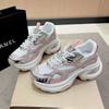 Thick-soled Dad Shoes Women's 2025 Summer New Mesh Breathable and Lightweight Running Sports Shoes Show Small Feet and Increase Height Women's Shoes