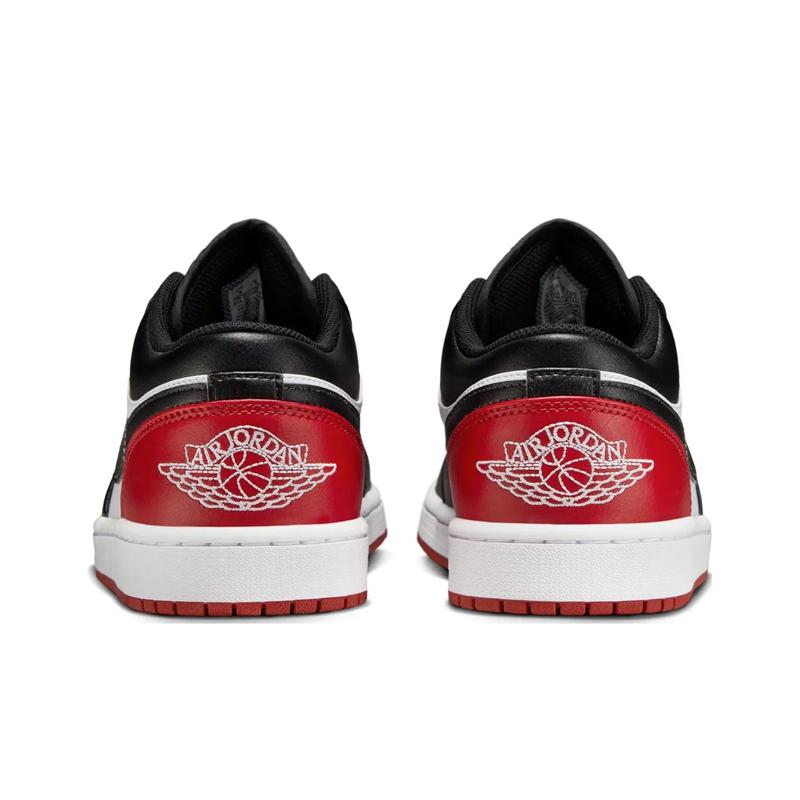 Jordan Air Jordan 1 Slip Resistant Low Top Vintage Basketball Shoes Unisex Bred Toe Jordan 553558-161