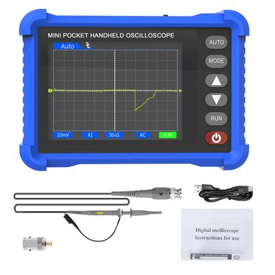 Oscilloscopio digitale portatile 250 kHz 2,5 MS/s, oscilloscopio portatile con configurazione automatica, LCD da 2,8", ±40 V, batteria da 3 ore per riparazione e formazione