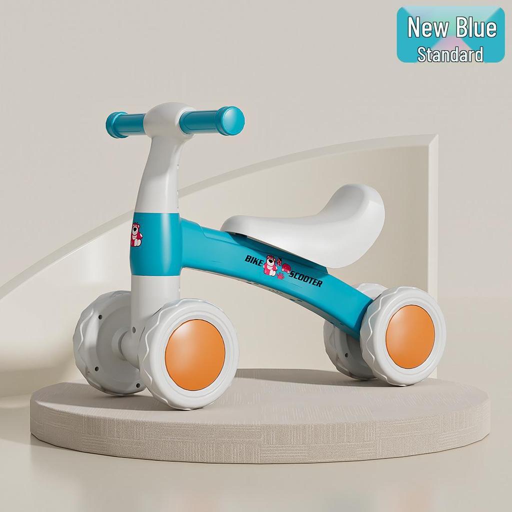 4-Wheel Pedal-Free Balance Bike for Toddlers (1-3 Years) - Baby Gliding Strider