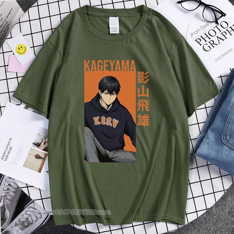 Cartoon Kageyama Tobio Anime Tshirts Unisexs Hip Hop Fashion Funny Tee Shirts Casual Brand Tops Volleyball Club Unisex Tshirt