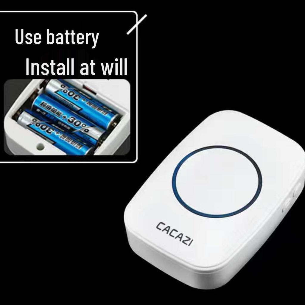 Waterproof Wireless Doorbell: Battery & DC Powered with 3 Transmitters & 3 Receivers, Plug-Free for Home Use