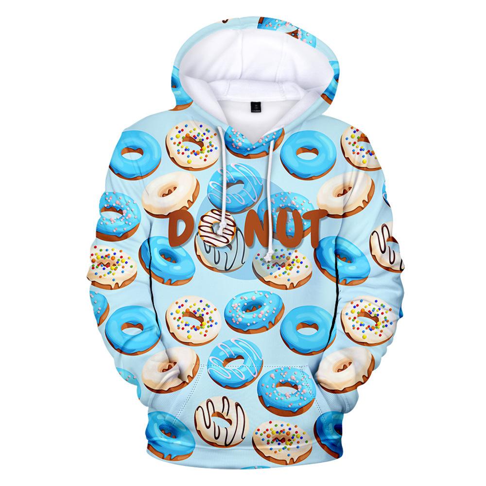 Hip Hop Beliebt Bequem Donut 3D-Druck Hoodies Sweatshirts Herren/Damen Sweatshirt Erwachsener/Kind Freizeit Pullover