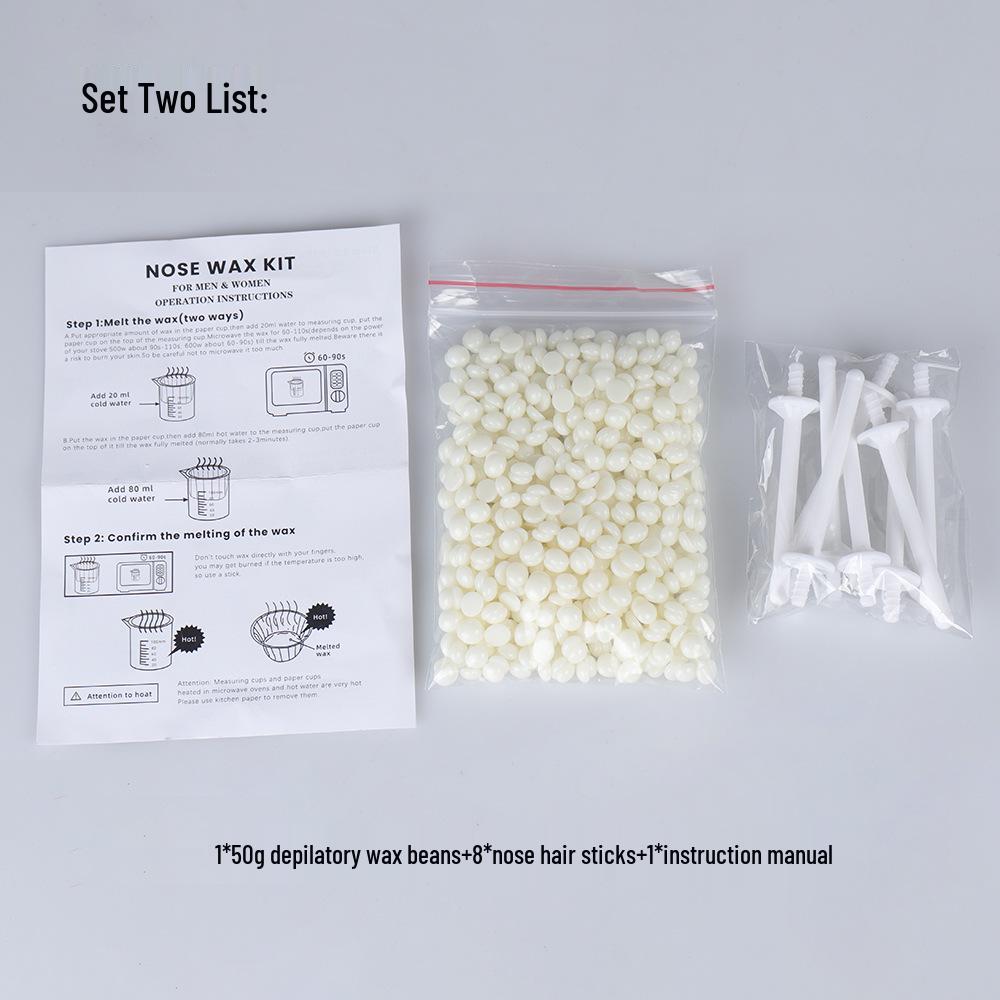 Unisex Nose Hair and Eyebrow Wax Kit with Beeswax Depilatory Sticks