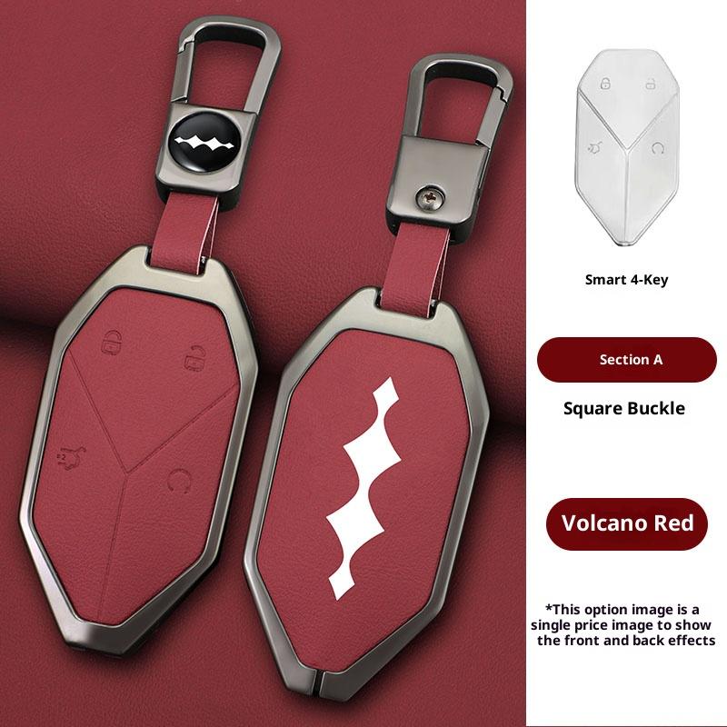 

Zinc Alloy Car Remote Key Protective Cover, Suitable For Byd Fangchengbao Super 5, Super 8, Super 3, 9 Car Keychain Key Accessor