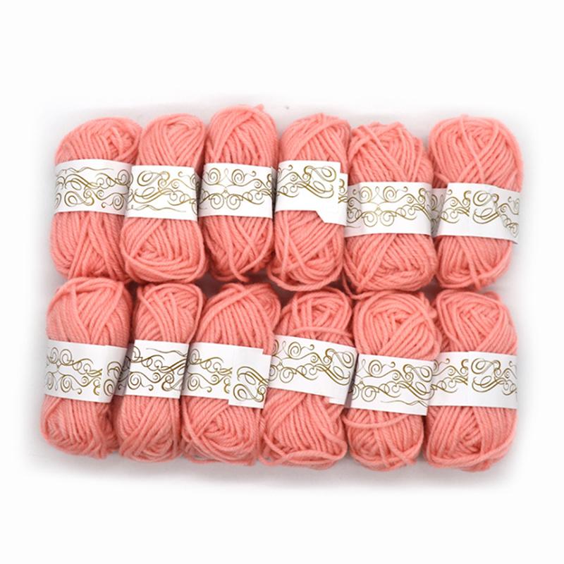 12Pcs Ball Handmade Knitting Yarn Wool Line Soft Thickness Line Crochet Yarn