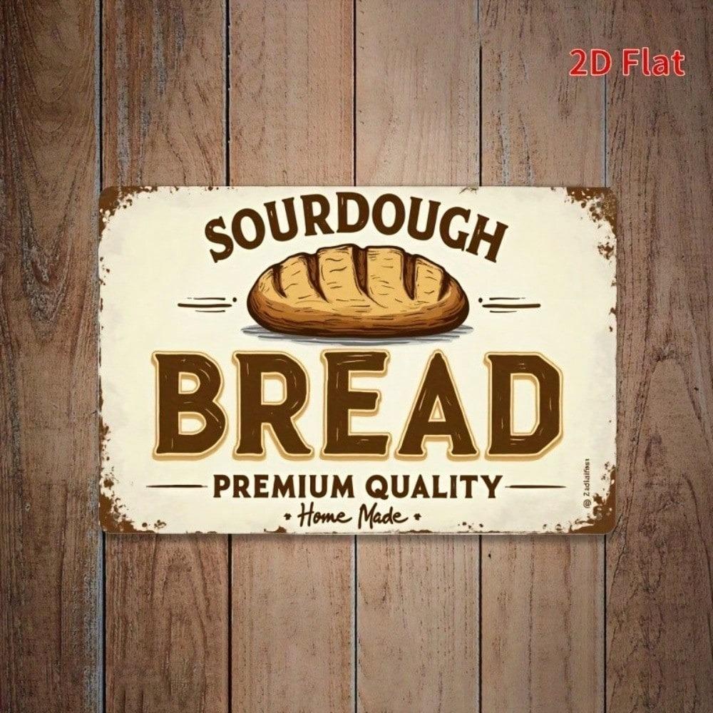 Metal Wall Art Plaque Kitchen Decor Rustic Bakery Cafe Sign Vintage Home Housewarming Gift