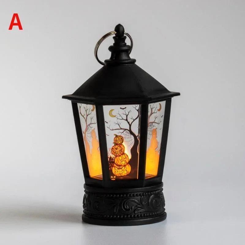 Lumini de dovleac de Halloween, lanternă de vânt, fantomă de groază, lanternă de Crăciun, lumini, ornamente agățate, atmosferă de petrecere, decor acasă