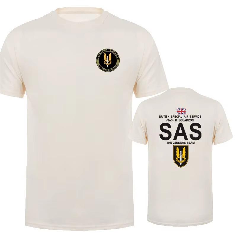 T-shirt Militare SAS Cecchino Uomo Maglietta Esercito per Uomo Operazioni Militari Speciali Manica Corta Cotone Uomo Estate T-shirt