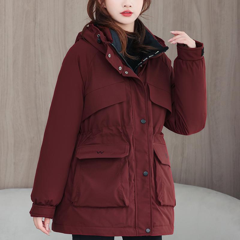 Módní dámské kabáty Zimní parky S kapucí Ležérní Volný Silný Teplý Dámská bunda