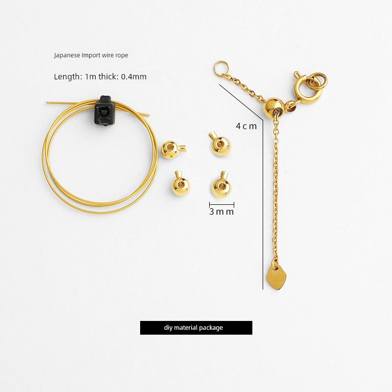 

Pearl Threading Necklace Bracelet Special Wire Rope DIY Kit Accessories Carrying Strap Accessories Girls Bracelet Transformation Extended chain diy material (without pliers)