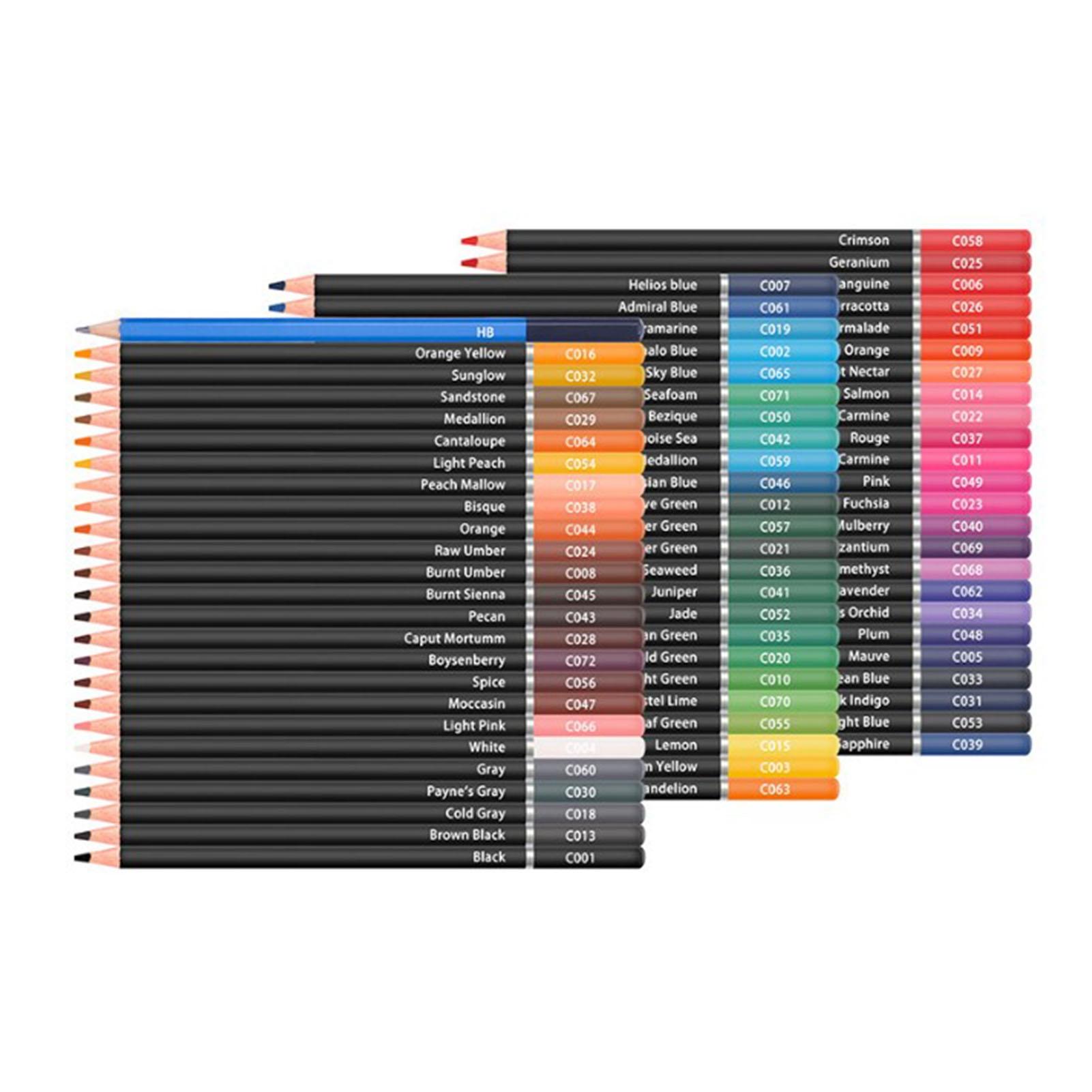 

72 цветных карандаша с ластиком и точилкой для карандашей. Яркие цвета. Удобный в использовании маслянистый цветной карандаш для