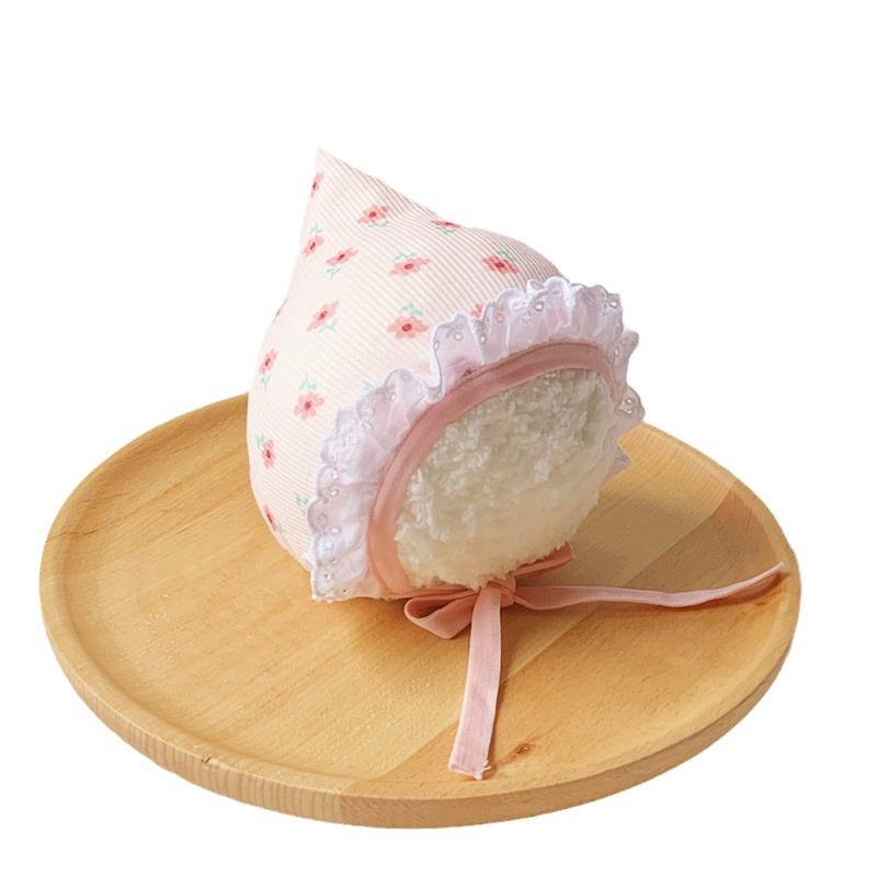 Newborn Baby Girl Soft Knitted Cotton Hat (0-12 Months) - Spring/Autumn