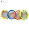 Durable Fine Holes Bright Color Sprout Lid Mason Jar Plastic with Stainless Steel Screen for Household