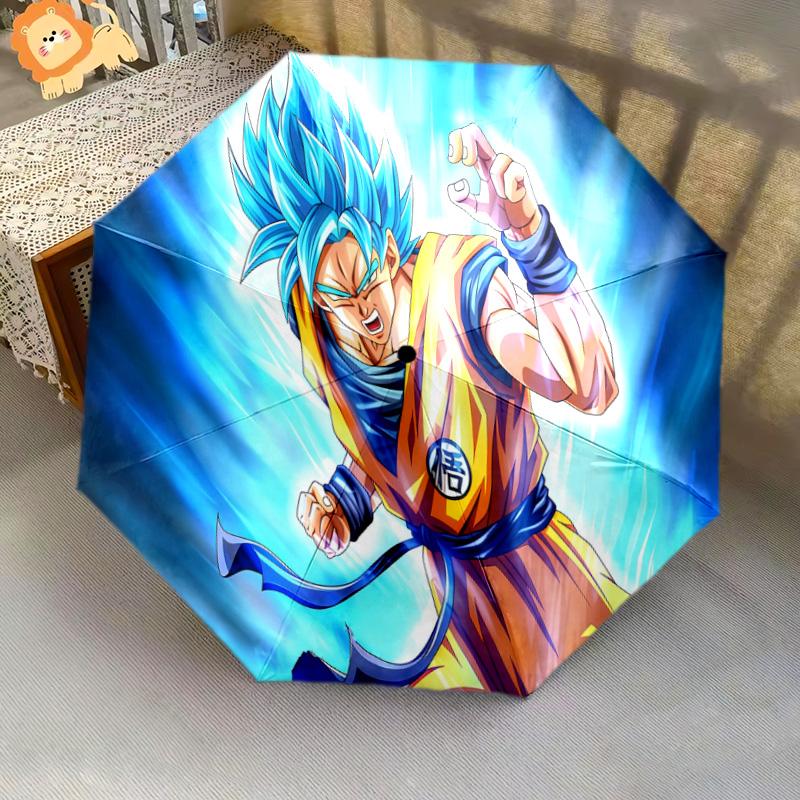 1 PC Automatic Folding Umbrella - Dragon Ball Super Pattern Portable Foldable Design With 8 Ribs Christmas Birthday Gifts