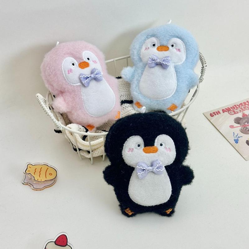 Cute Cartoon Bow Tie Penguin Plush Keychain Kawaii Penguin Stuffed Doll Pendant Backpack Decoration Pendant Accessories Gift