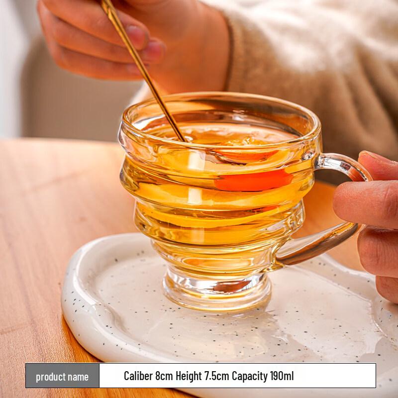 

Flavinmci Spiral Crystal Glass Coffee & Water Cup