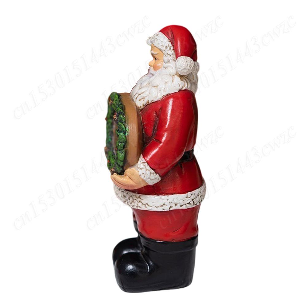 Santa Claus Statue Christmas Home Decor Multi-Purpose Lovely Christmas Figurine Ornament for Holiday Party & Festive Table Decor