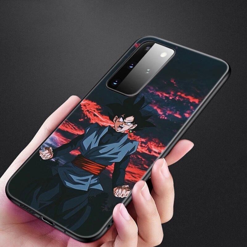 Anime Son Goku Super Saiya Case For Samsung Galaxy S20 S21 FE S10 Lite Note 20 10 Lite S8 S9 + S10E S10 Plus Ultra Black Cover