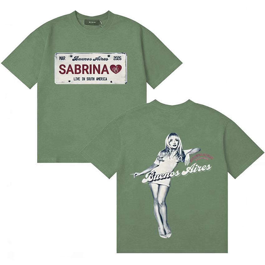 

Sabrina Carpenter Graphic Tour T Shirt Unisexs Womens Double Sided Print ONeck Clothing Fashion Hip Hop Loose Streetwear Tshirt 4XL