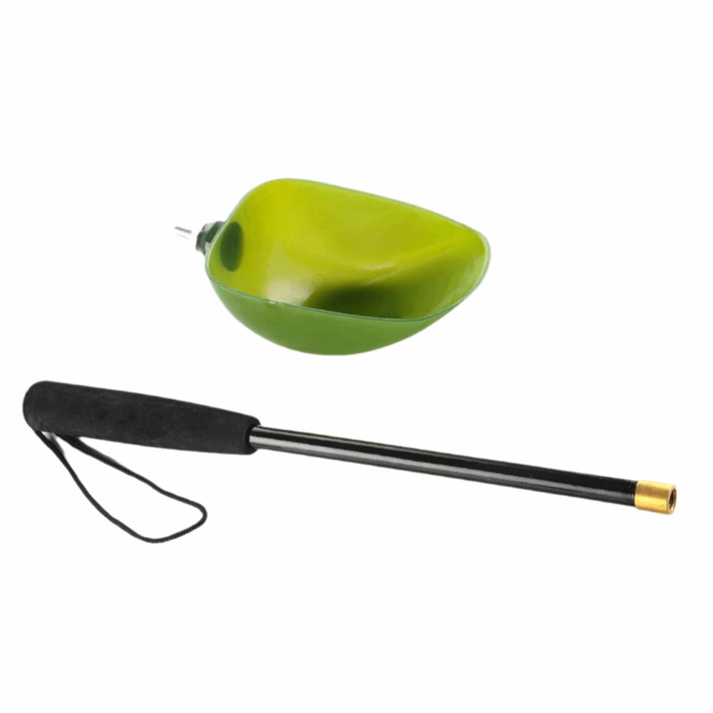 with EVA Handle Carp Fishing Bait Thrower Detachable Baiting Throwing Spoon Lake Fishing